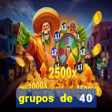 grupos de 40 dezenas da quina